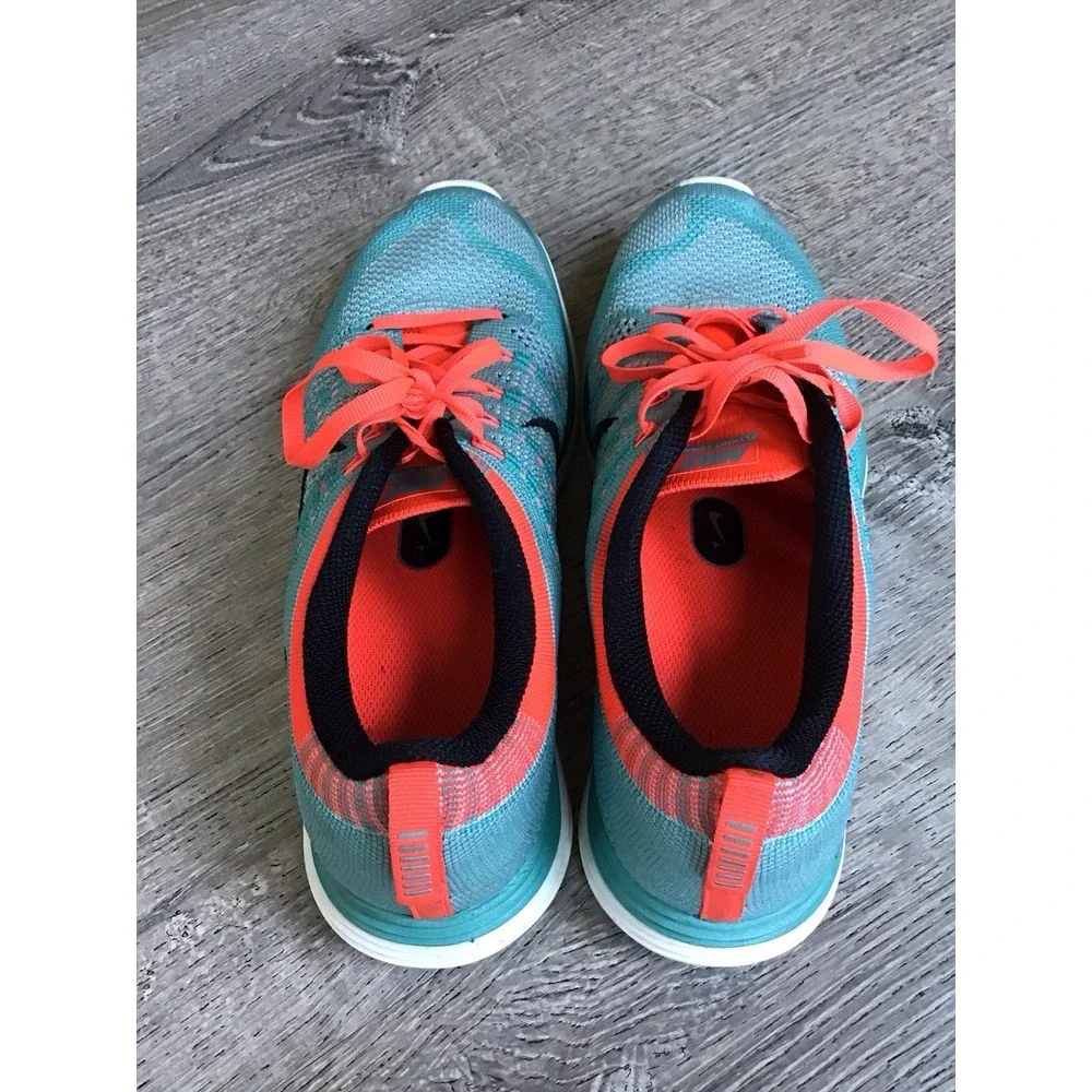Nike Flyknit Lunar1 Sport Turquoise Pink Women's Sz 9.5 Running Shoes 554888-300